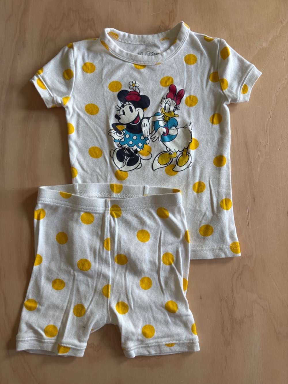 Gap x Minnie Mouse + Daisy Duck shortie pjs • size 4 little kid • organic cotton